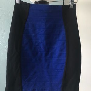 Express color block mini skirt
